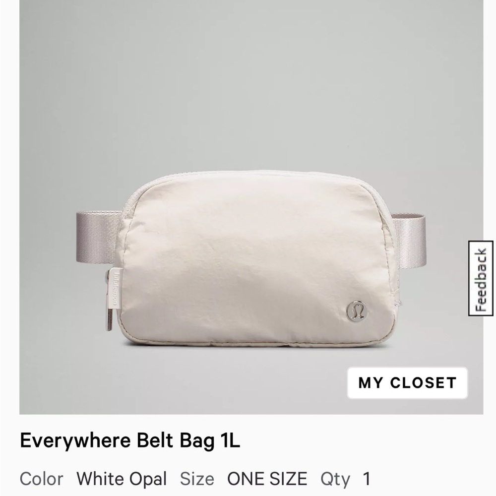 Lululemon Everywhere Belt Bag White Opal 1L brand new with tags